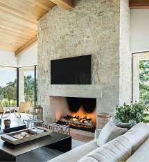 Stone Fireplace Neutral Natural Stone