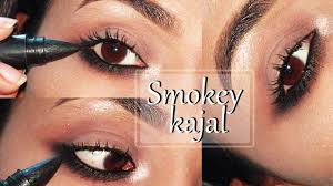 smokey eye with kajal for beginners