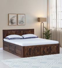 Onyx Sheesham Wood Queen Size Bed