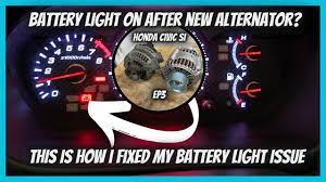 how i fixed honda battery light issue