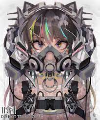 art, illustration, gas mask / ガスマスク - pixiv | ガスマスク, イラスト, キャラクターデザイン