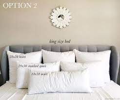 pillow size guide for king beds
