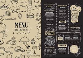 Restaurant Cafe Menu Template Design Food Flyer Royalty Free