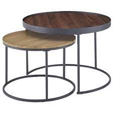 An elegant coffee table and 4 nesting stools of wood in mid browns. Walker Edison Nesting Coffee Table Set Of 2 Dark Walnut English Oak Bbf30pamnctdw Best Buy