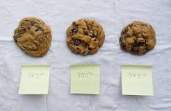 What happens when you bake cookies at a lower temperature?