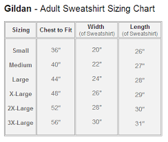 Cheap Clothing Stores Gildan Hoodie Size Chart