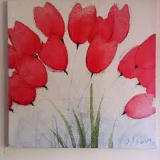 Ikea Large Canvas Picture Wall Art Red