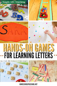 hands on letter games for preers
