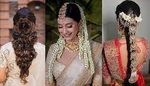 bridal hairstyles to match with sarees