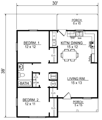 Cottage Style House Plan 2 Beds 1
