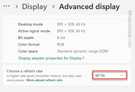 refresh rate and how to change