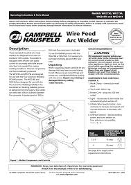 Campbell Hausfeld Wf2150 Welder User Manual Manualzz Com
