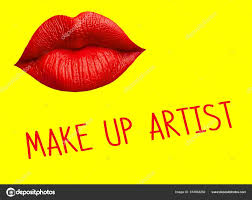 red lip mouth background text makeup
