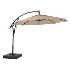 led round offset outdoor patio umbrella