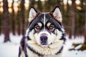 beautiful alaskan husky dog