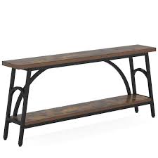 Rectangle Wood Narrow Console Table