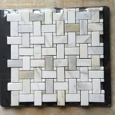 What are the shipping options for basketweave tile backsplashes? China Fantasy Calacatta Gold White Marble Mosaic Tiles Basket Weave Shape Water Jet For Bathroom Kitchen Backsplash China Calacatta Oro Marble Wall Tile