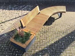 Railroad Planters With Bench Seating