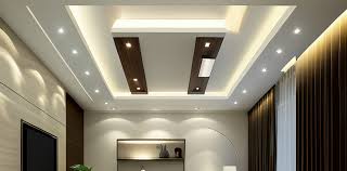 pop ceiling design with recessed and