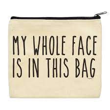 cute canvas makeup bag my whole face is