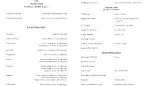 Catholic Wedding Program Template Thepostcode Co