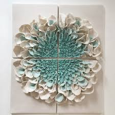 Ceramic Dahlia Flower Wall Sculpture