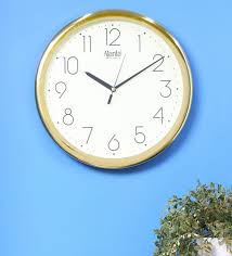 golden plastic contemporary wall clock