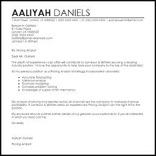 Pricing Analyst Cover Letter Sample Cover Letter Templates Examples