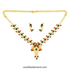 grt jewellers gold pea necklace set