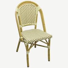 Aluminum Bamboo Patio Chair With Brown