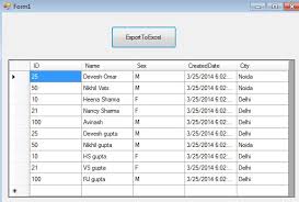 export datatable to excel in c