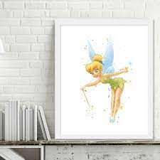 Printable Tinker Bell Watercolor Wall
