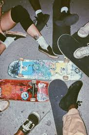 skate shoes on skateboards wallpaper