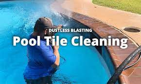 Pool Tile Surface Cleaning With
