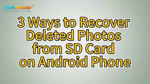 to recover deleted photos from sd card