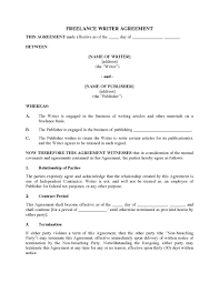 lance writer agreement legal forms and business templates picture of lance writer agreement