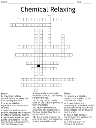 chemical relaxing crossword wordmint