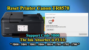 Have any canon pro10s users received an error code 1700 which is caused by 'the ink absorber is almost full'? Cara Reset Printer Canon Tr8570 Error Support Code 5b00 Reset Ink Absorber Counters Youtube