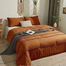 Burnt Orange Comforter Set Queen Size