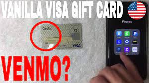 use vanilla visa gift card on venmo