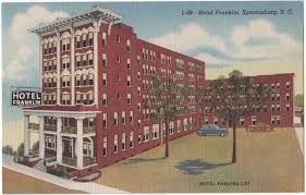 Hotel Franklin Postcard Linen Spartanburg Greenville