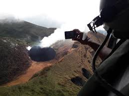 Vincent on friday after the government ordered thousands to evacuate their homes nearby. Helicopter Flyover Shows Fresh View Of La Soufriere Volcano Loop News