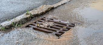 sewer backup caused by heavy rains
