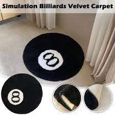 simulation billiards 8 ball rug round