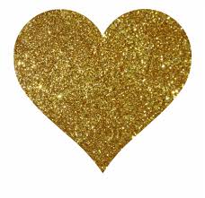Authenticity Gold Heart Overlay Gold Glitter Tumblr