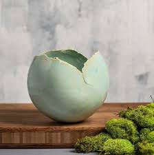 Large Green Ceramic Planter For