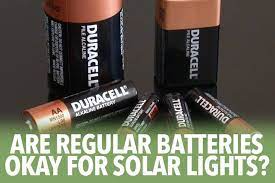 regular batteries okay for solar lights