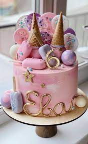 Cake Designs For Baby Girl 6th Birthday gambar png