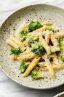 broccoli pasta with creamy garlic dressing