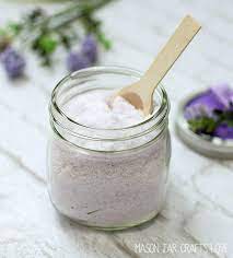 bath salts lavender mint mason jar